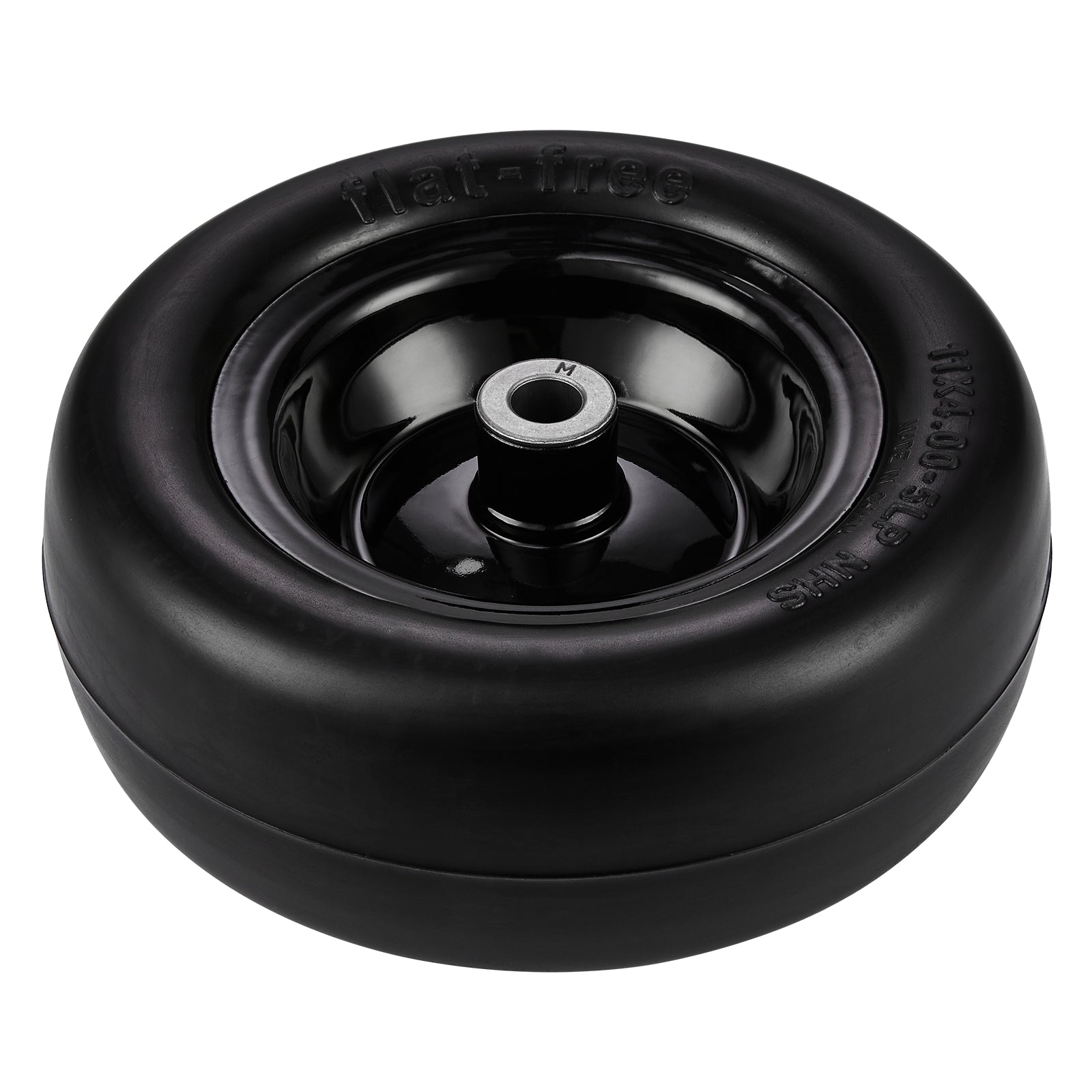 Lawn Mower Tires with Rim, 11x4-5" Tubeless Tractor Tires, 2-Pack Tire and Wheel Assemby, Flat-free PU Tire, 3.4" Centered Hub, 3/4" Bushing Size, 20 PCS Adapters for Riding Mowers Lawn Tractors