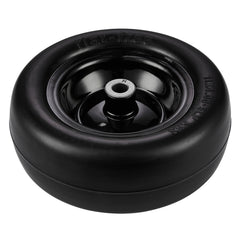 Lawn Mower Tires with Rim, 11x4-5" Tubeless Tractor Tires, 2-Pack Tire and Wheel Assemby, Flat-free PU Tire, 3.4" Centered Hub, 3/4" Bushing Size, 20 PCS Adapters for Riding Mowers Lawn Tractors