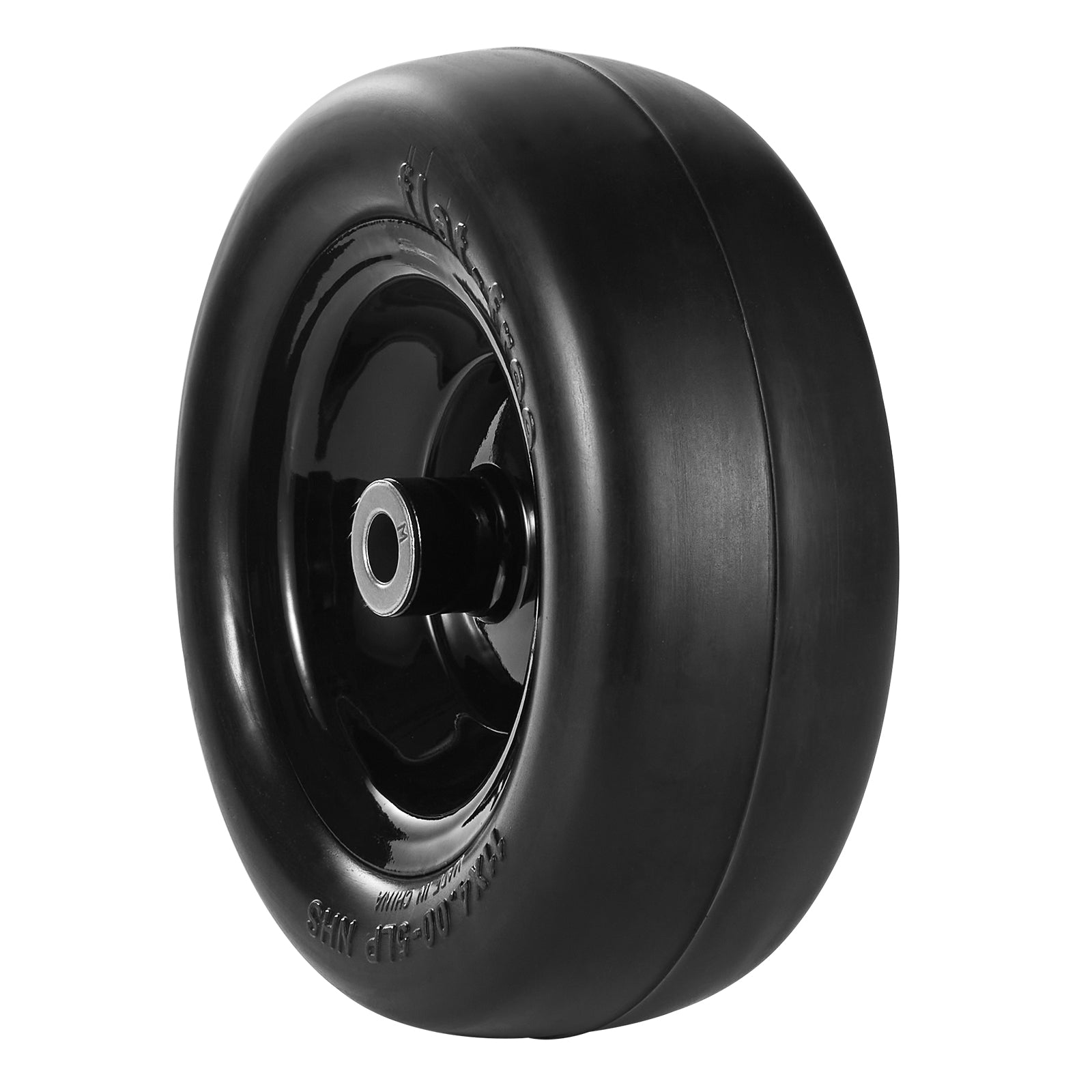 Lawn Mower Tires with Rim, 11x4-5" Tubeless Tractor Tires, 2-Pack Tire and Wheel Assemby, Flat-free PU Tire, 3.4" Centered Hub, 3/4" Bushing Size, 20 PCS Adapters for Riding Mowers Lawn Tractors