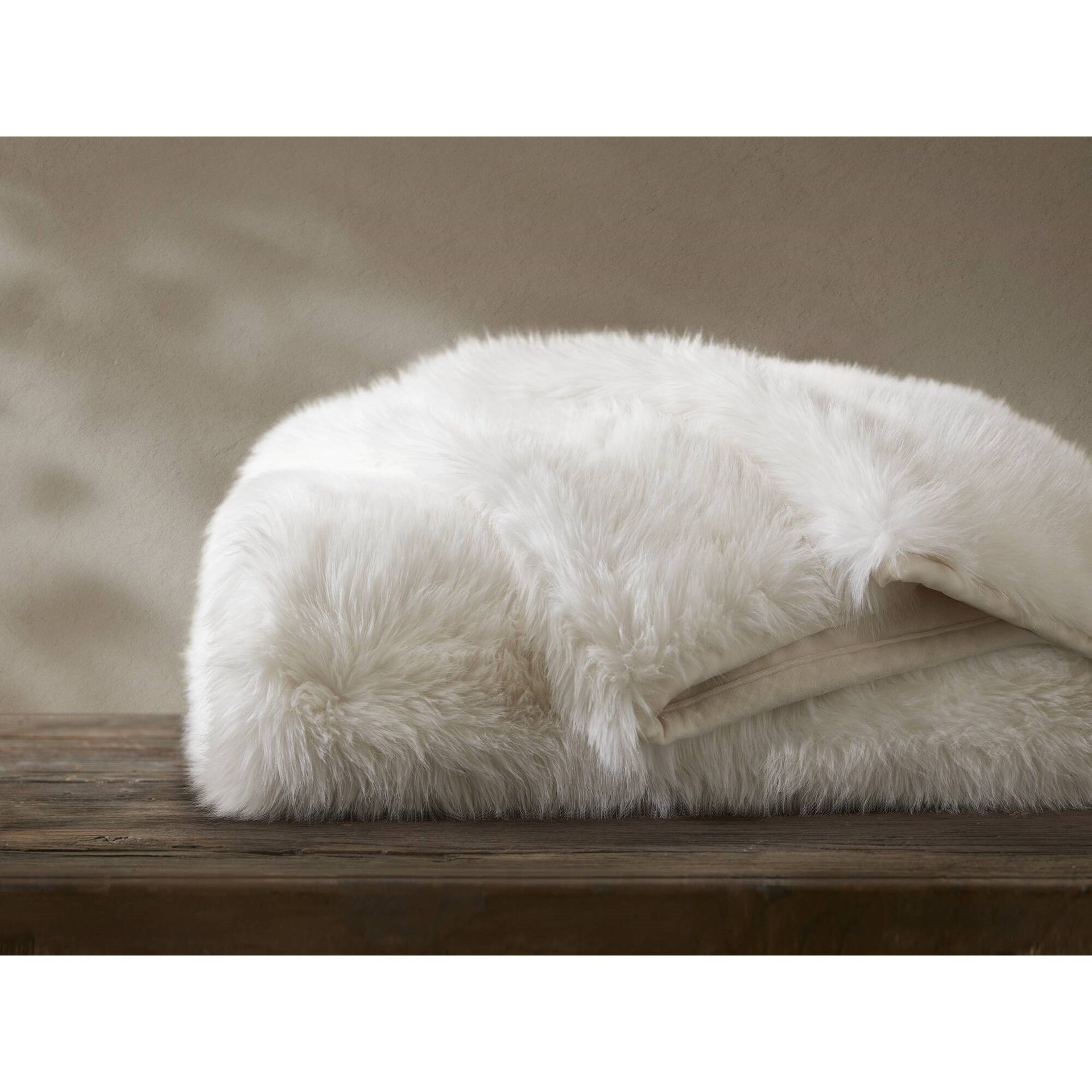 1-Piece 60x80" Faux Fur Throw Blanket,Polar Bear