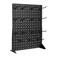 Pegboard Display Stand with 15 Hooks Pegboard Panels Display Black (1 PCS)
