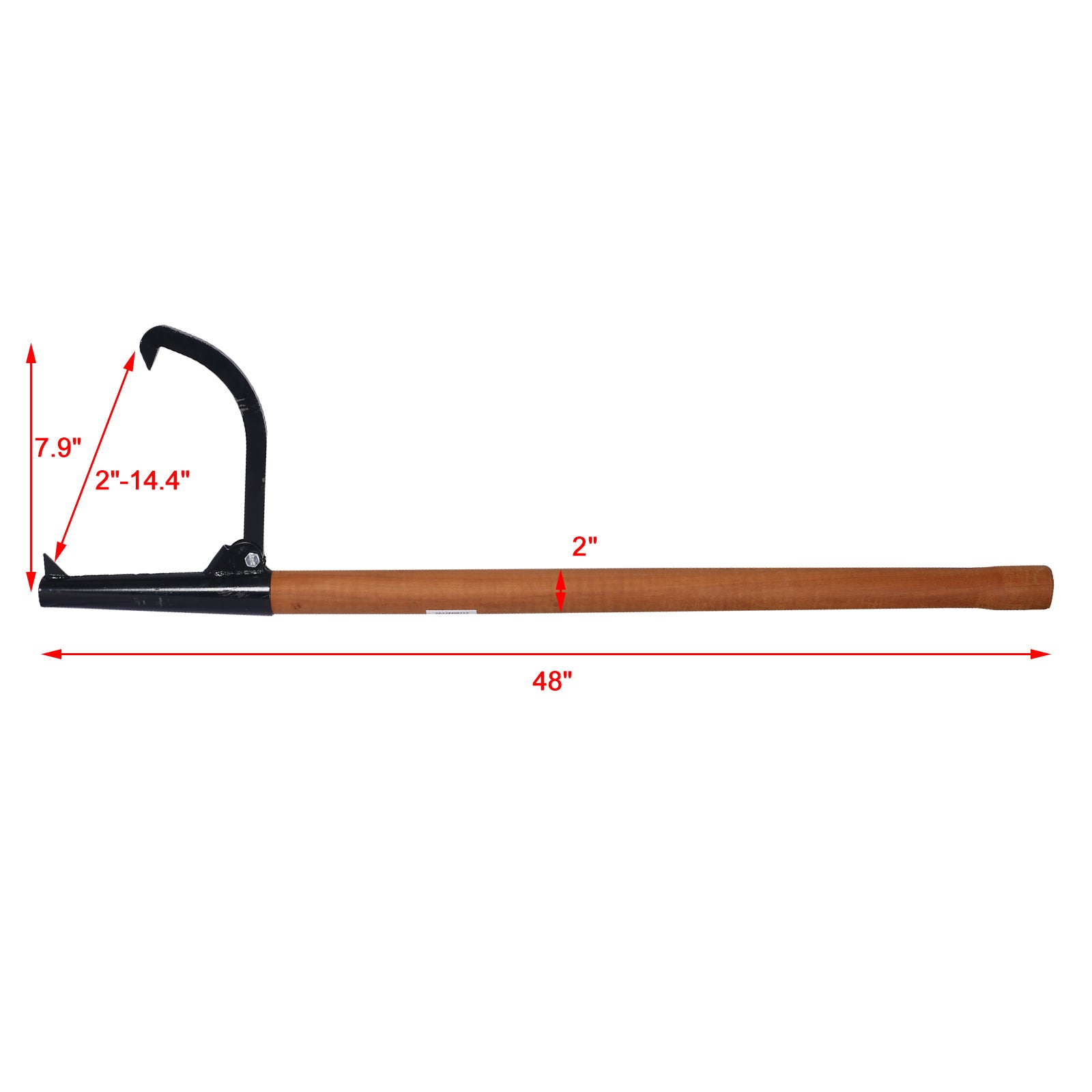 Log Peavy  Cant Hook  48", Peavey Point  Logging Tool Log Roller Tool 15in opening