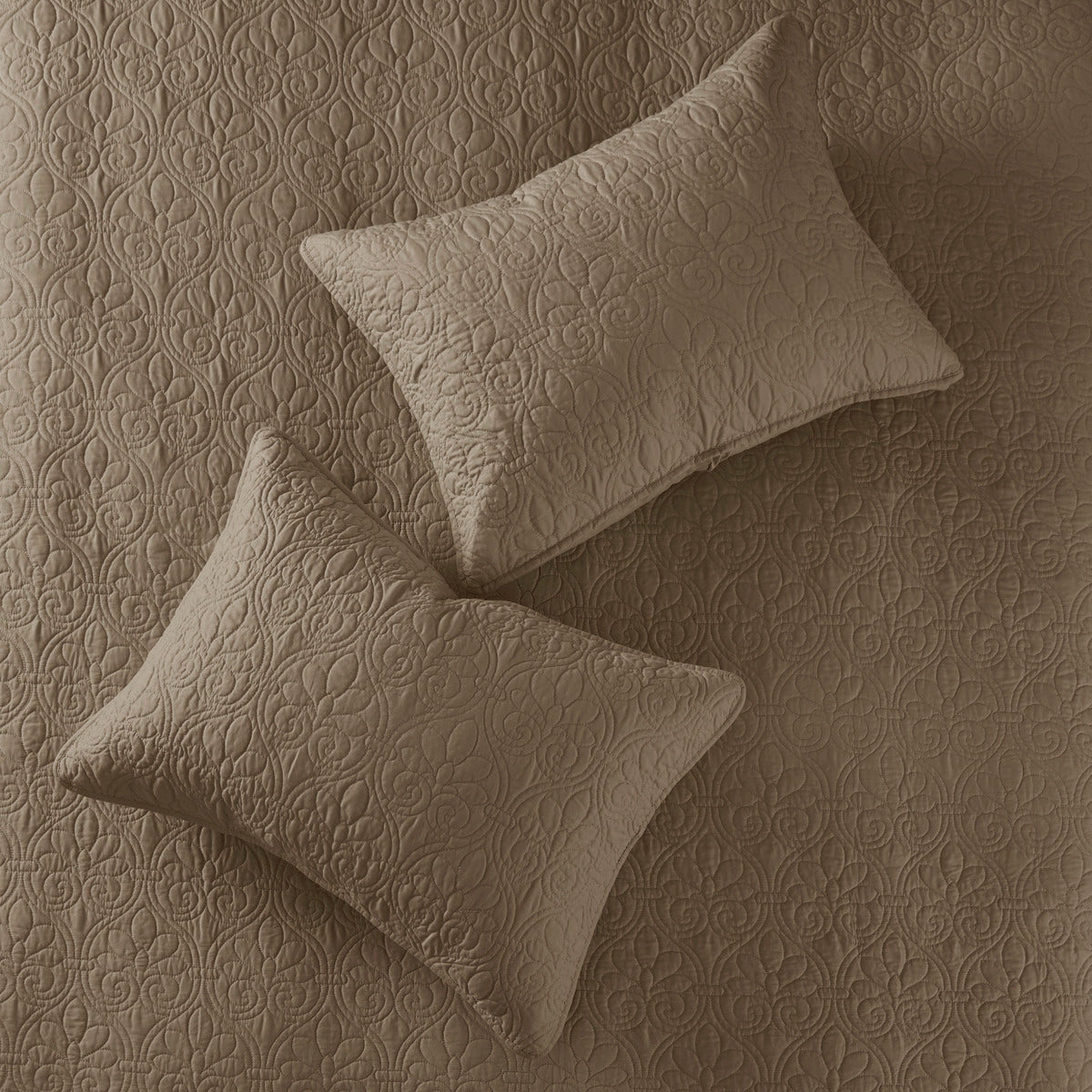 Reversible Bedspread Set Mocha Queen