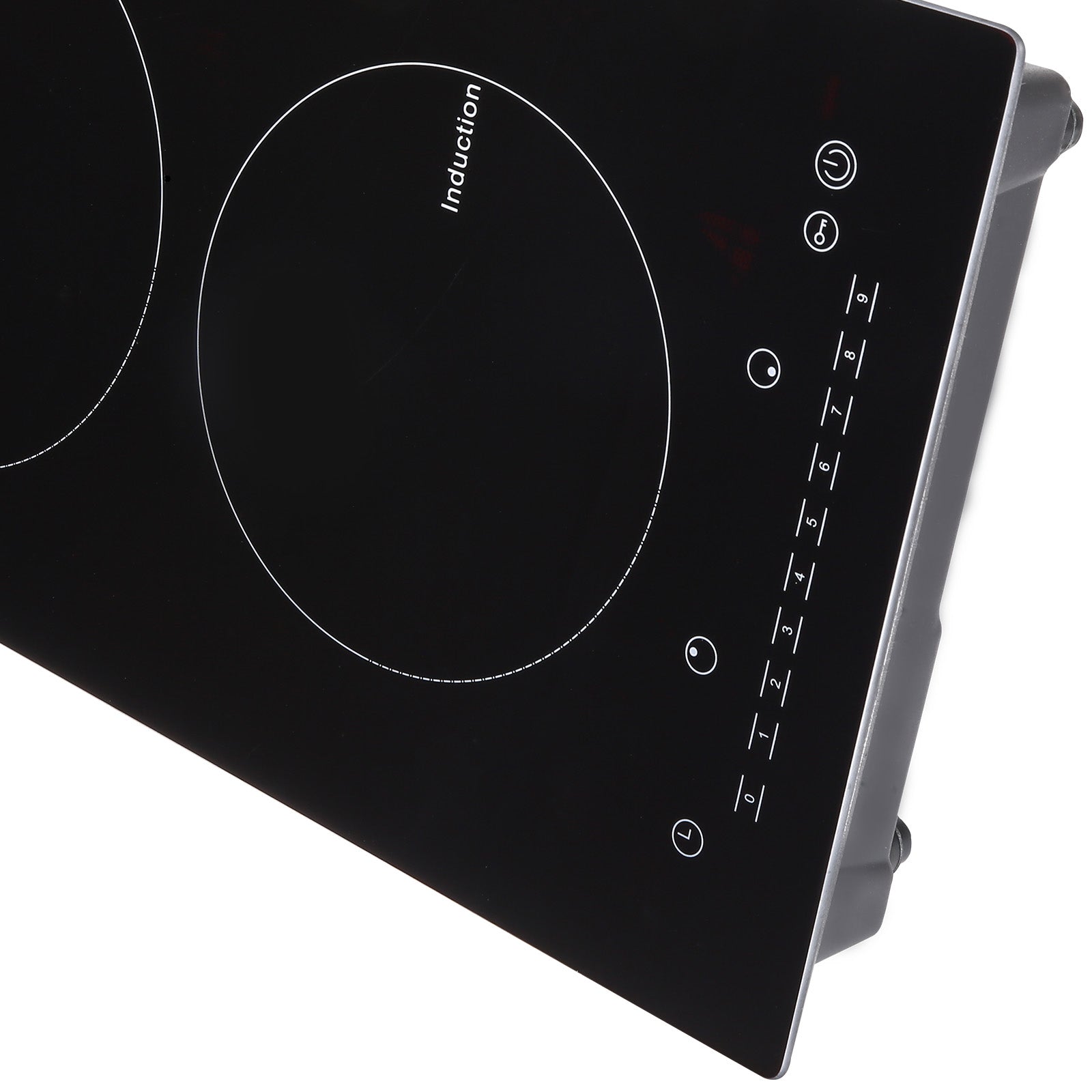 Electric Cooktop, 2 Burners, 12'' Induction Stove Top, Built-in Magnetic Cooktop 1800W, 9 Heating Level Multifunctional Burner, LED Touch Screen w/ Child Lock & Over-Temperature Protection