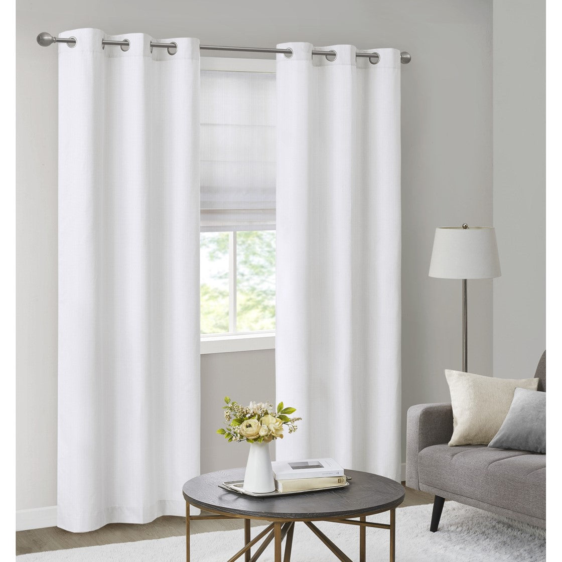 Basketweave Room Darkening Cordless Roman Shade