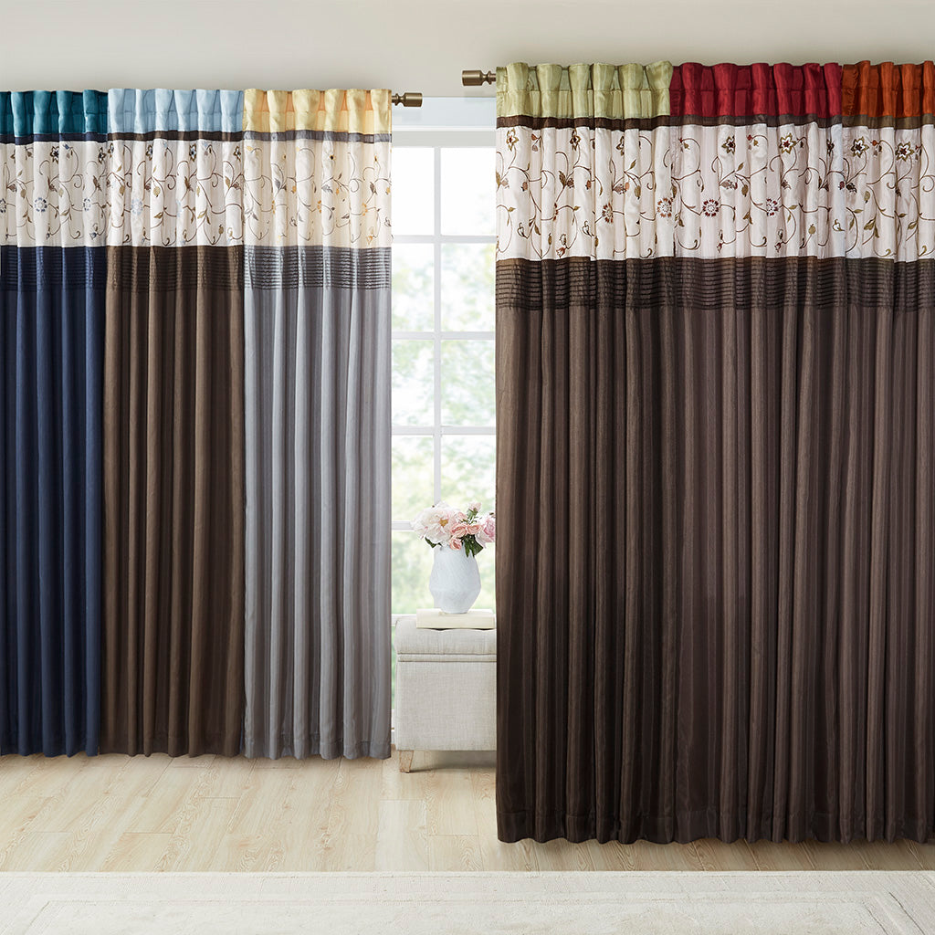 Embroidered Curtain Panel(Only 1 Pc Panel)