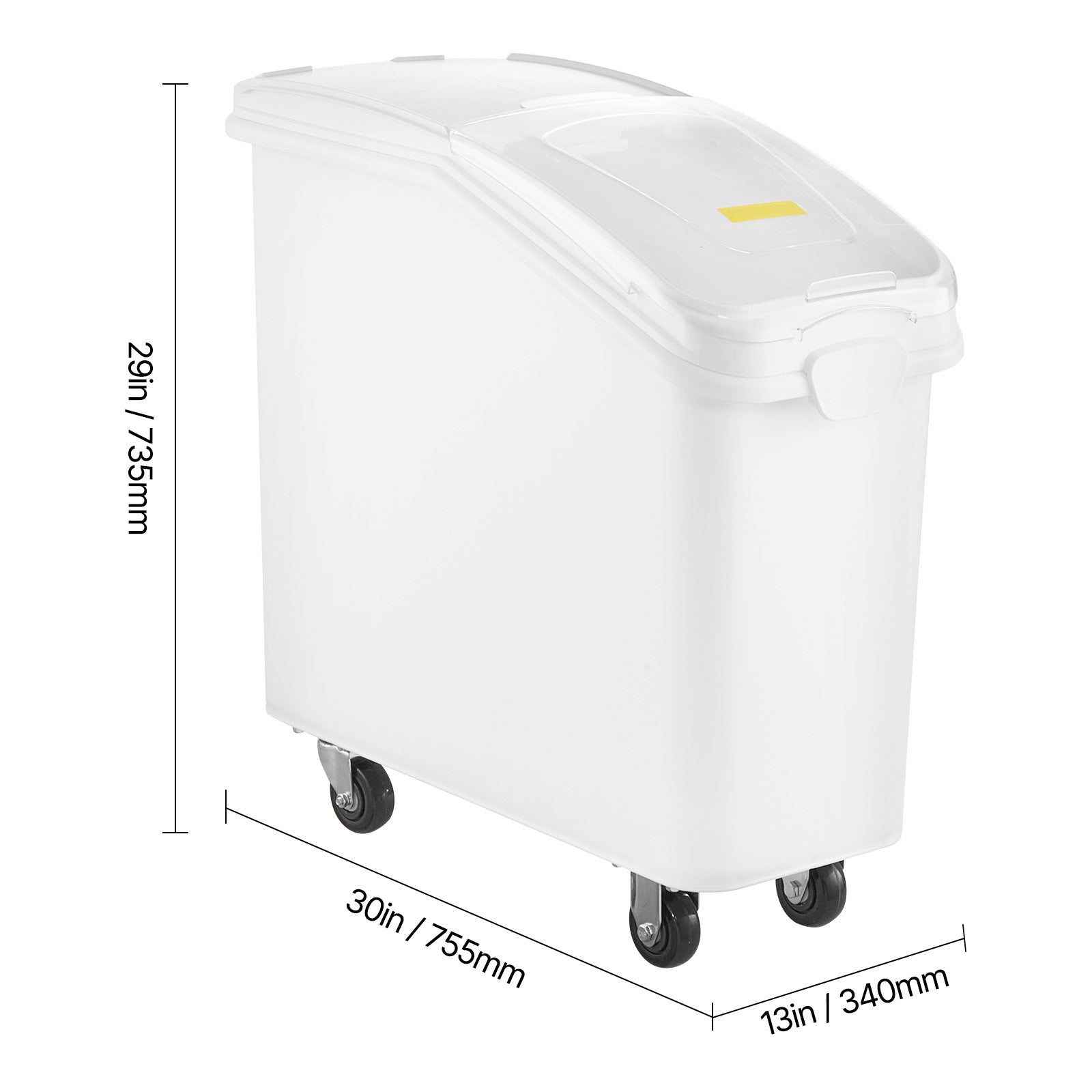 21 Gallon Ingredient Bin with Scoop 400 Cup Ingredient Bin with Sliding Lid Commercial Food Storage for Kitchen
