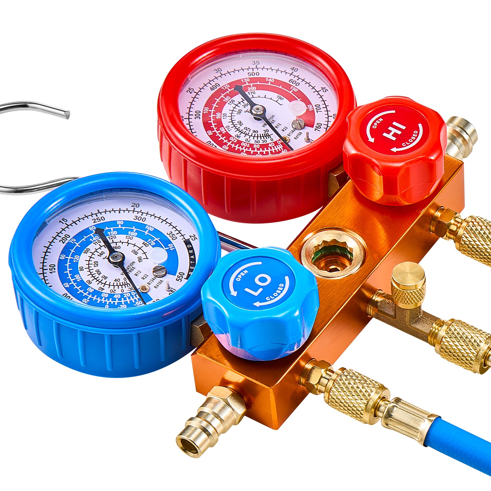 4.5 CFM HVAC Single Stage Rotary Vane Vacuum Pump and Manifold Gauge Kit