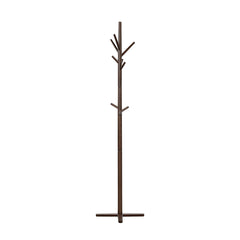 Dark Brown Finish Modern Coat Rack Solid Wood, 9 Hooks Coat Hanger Stand Entryway Home Furniture 1pc
