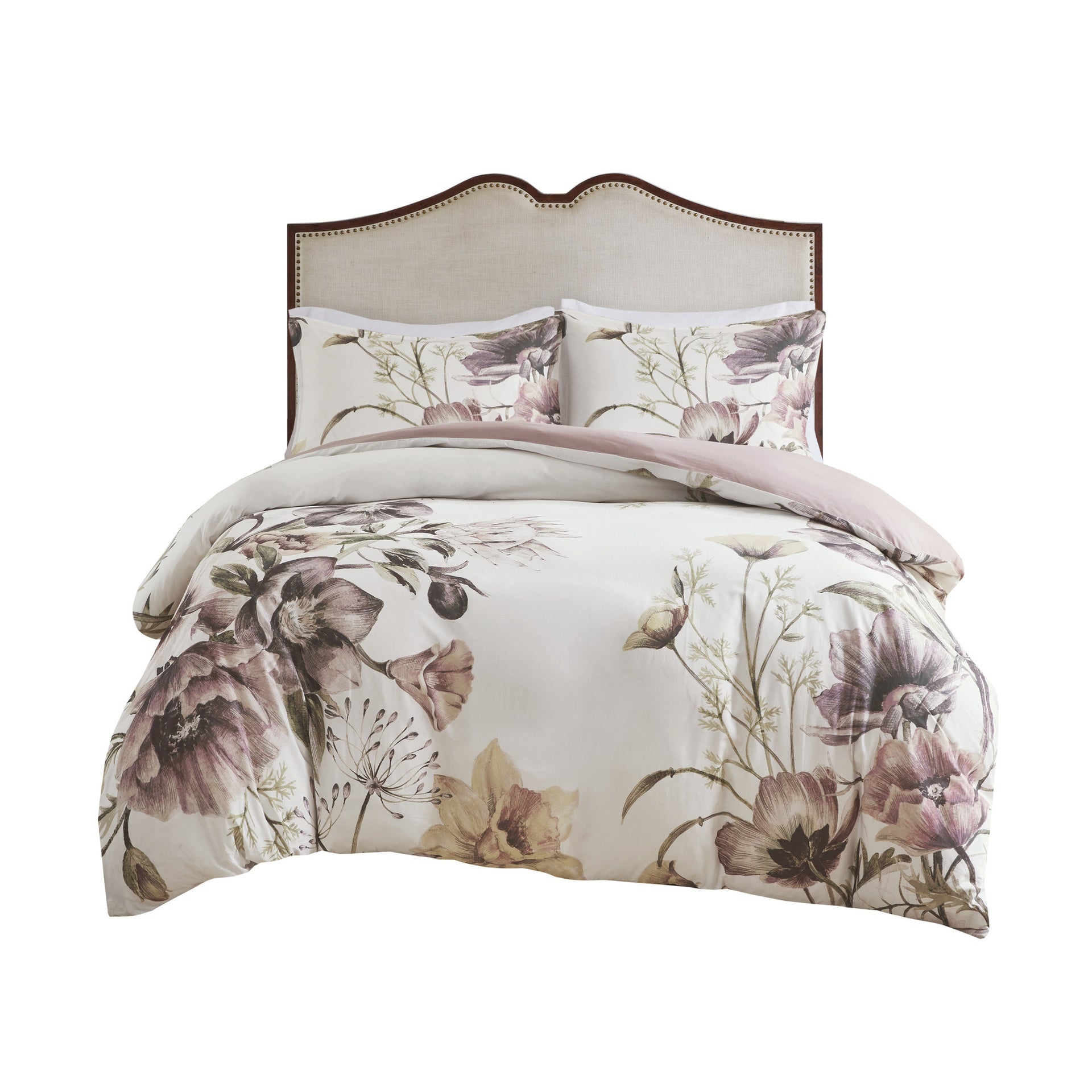 King/Cal King 3 Piece Cotton Printed Duvet Cover Set