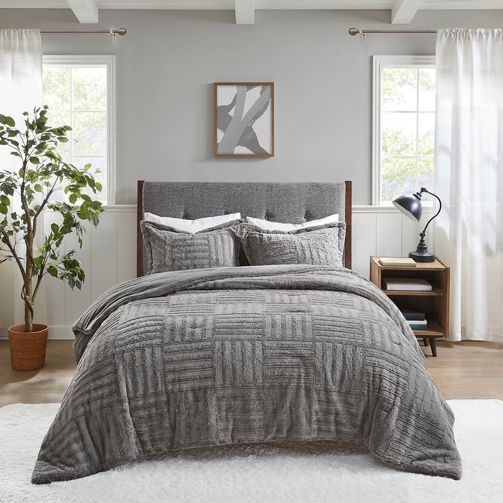 King/Cal King Fur Down Alternative Comforter Mini Set