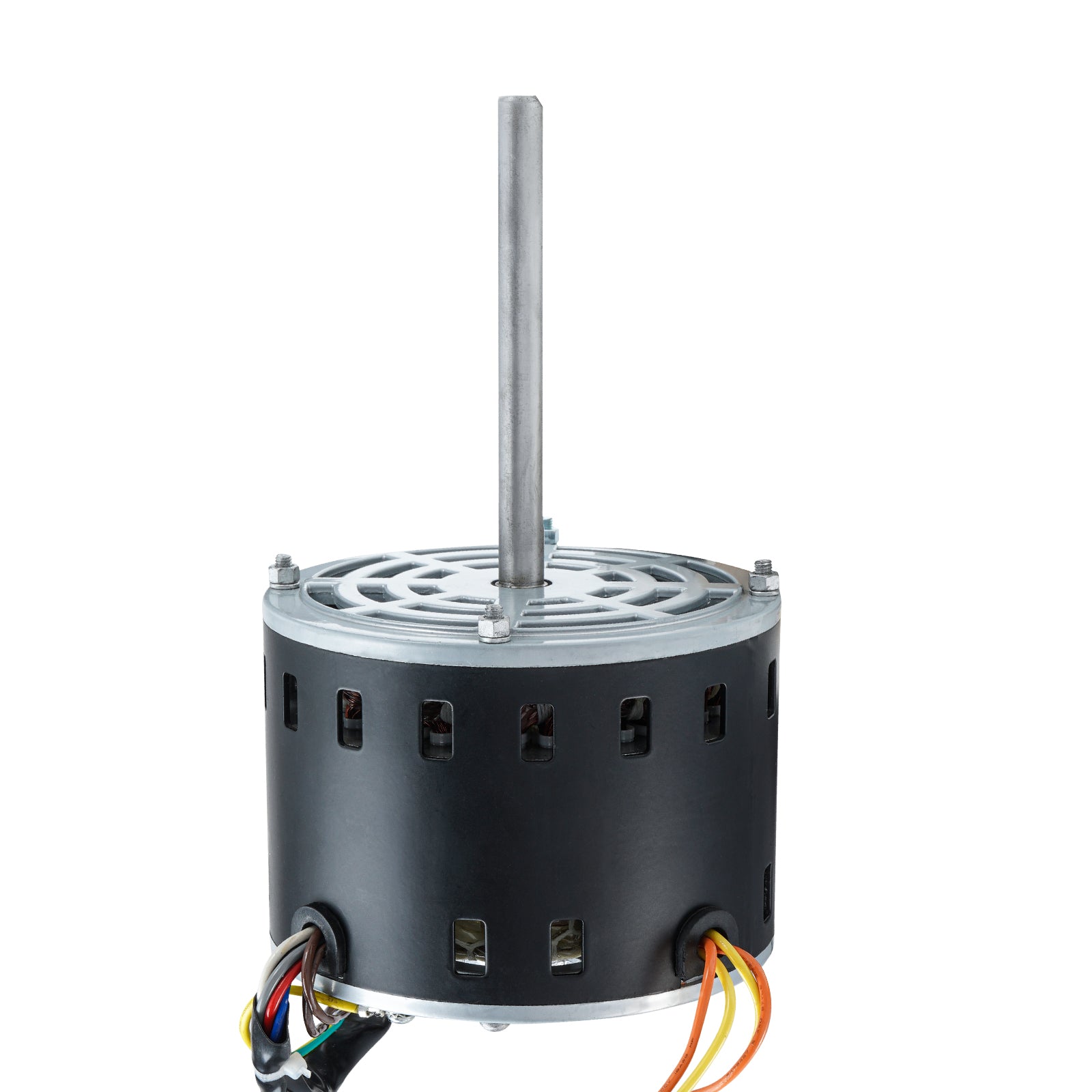 1/3HP Furnace Blower Motor, 110/120V 4.4Amps, 1075RPM 4 Speeds, CW/CCW Rotation, 48 Frame 5.2" Shaft Length, 5μF/370V Capacitor + 11" Hold Hoop