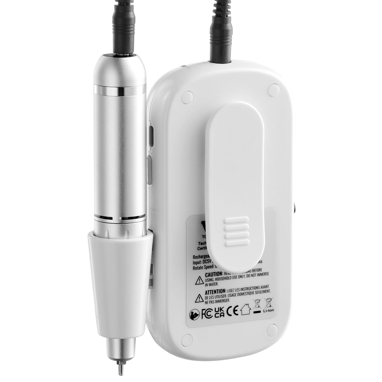 Electric Rechargeable Nail Drill, 35,000RPM Portable Cordless Nail E File Machine, LCD-Display Acrylic Gel Grinder Tool with 6 Bits and 50PCS Sanding Bands for Manicure Pedicure Carve Polish