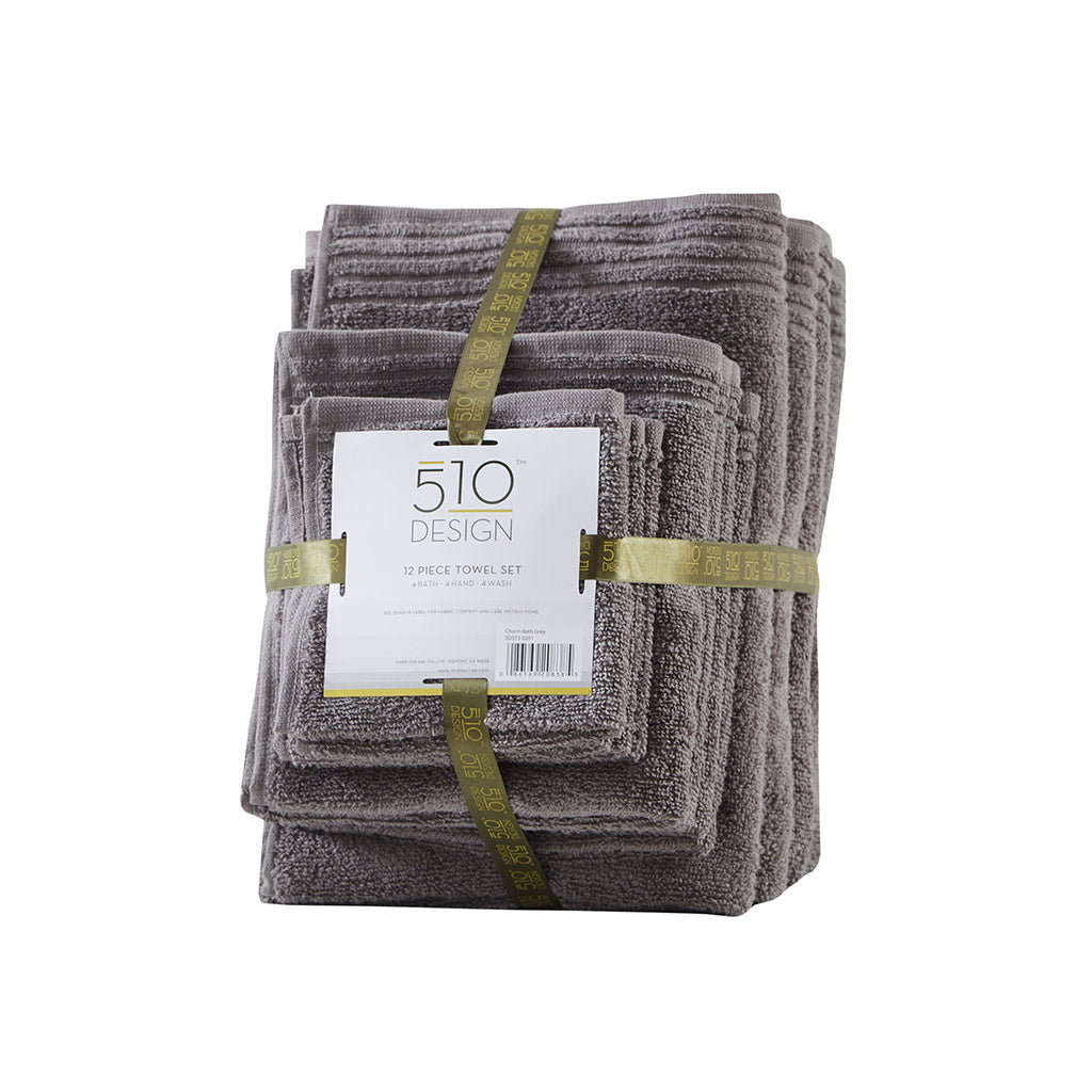 100% Cotton Quick Dry 12 Piece Bath Towel Set