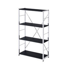 Tennos Black & Chrome Finish Bookshelf