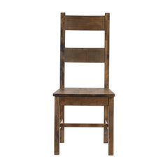 Classic Transitional Design Dining Chairs Set of 2 Solid Rubber Wood Dining Furniture Burnished Brown Finish