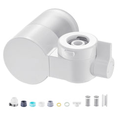 Faucet Mount Water Filters Sink Water Purifier for Kitchen White Horizontal