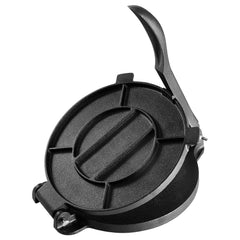 Tortilla Press, 10 Inch Tortilla and Roti Maker, Cast Iron Heavy Duty Tortilladora Press, Pre-Seasoned Pataconera Maker with 100 Pcs Parchment Paper, Dough Maker for Flour Tortilla, Tawa, Silver