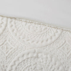 Twin Embroidered Medallion Faux Fur Ultra Plush Comforter Mini Set