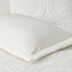 Twin Embroidered Medallion Faux Fur Ultra Plush Comforter Mini Set