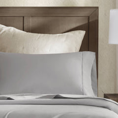 4 Pieces King Sateen Sheet Set,Gray