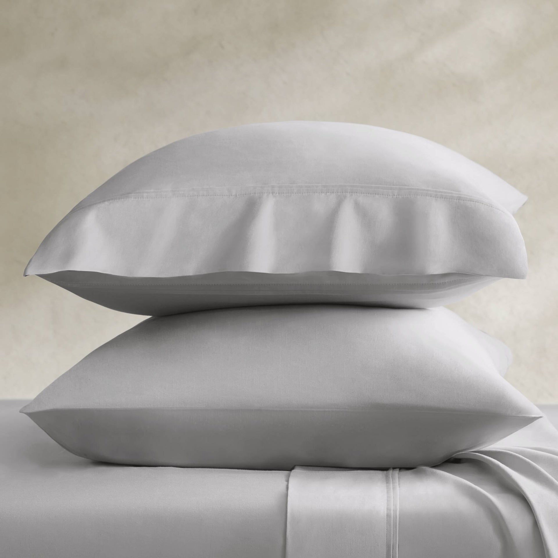 4 Pieces King Sateen Sheet Set,Gray