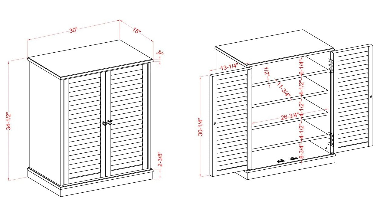 Modern Transitional Design 1pc Shoe Cabinet Espresso Finish Adjustable Shelves Louver Design Doors Home Furniture Shoe Rack