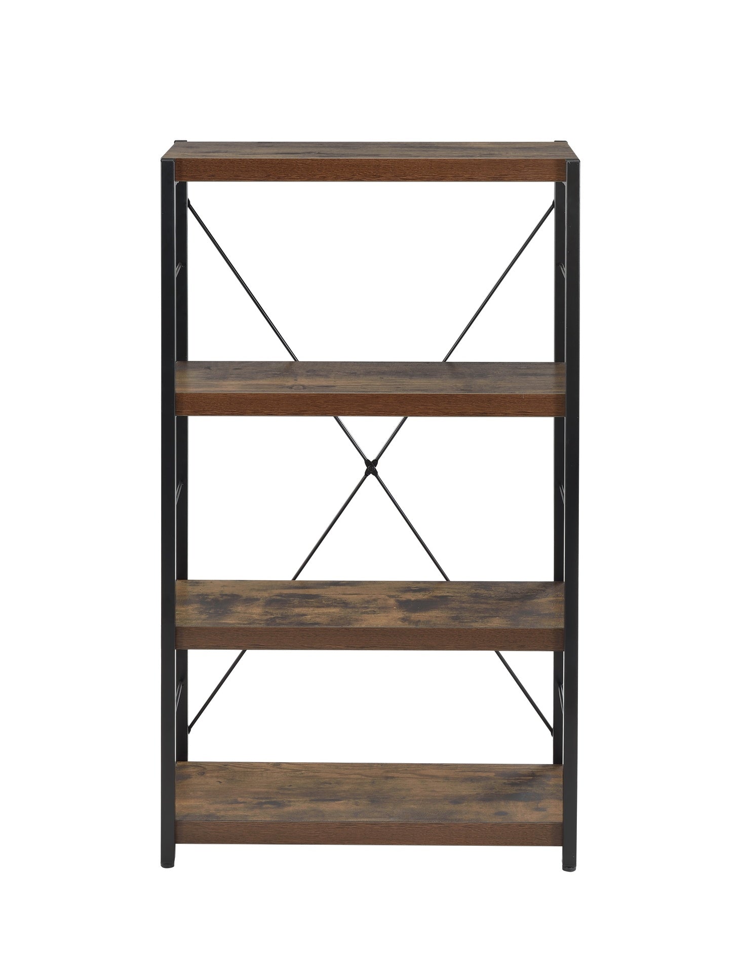 Bob Weathered Oak & Black Finish Bookshelf