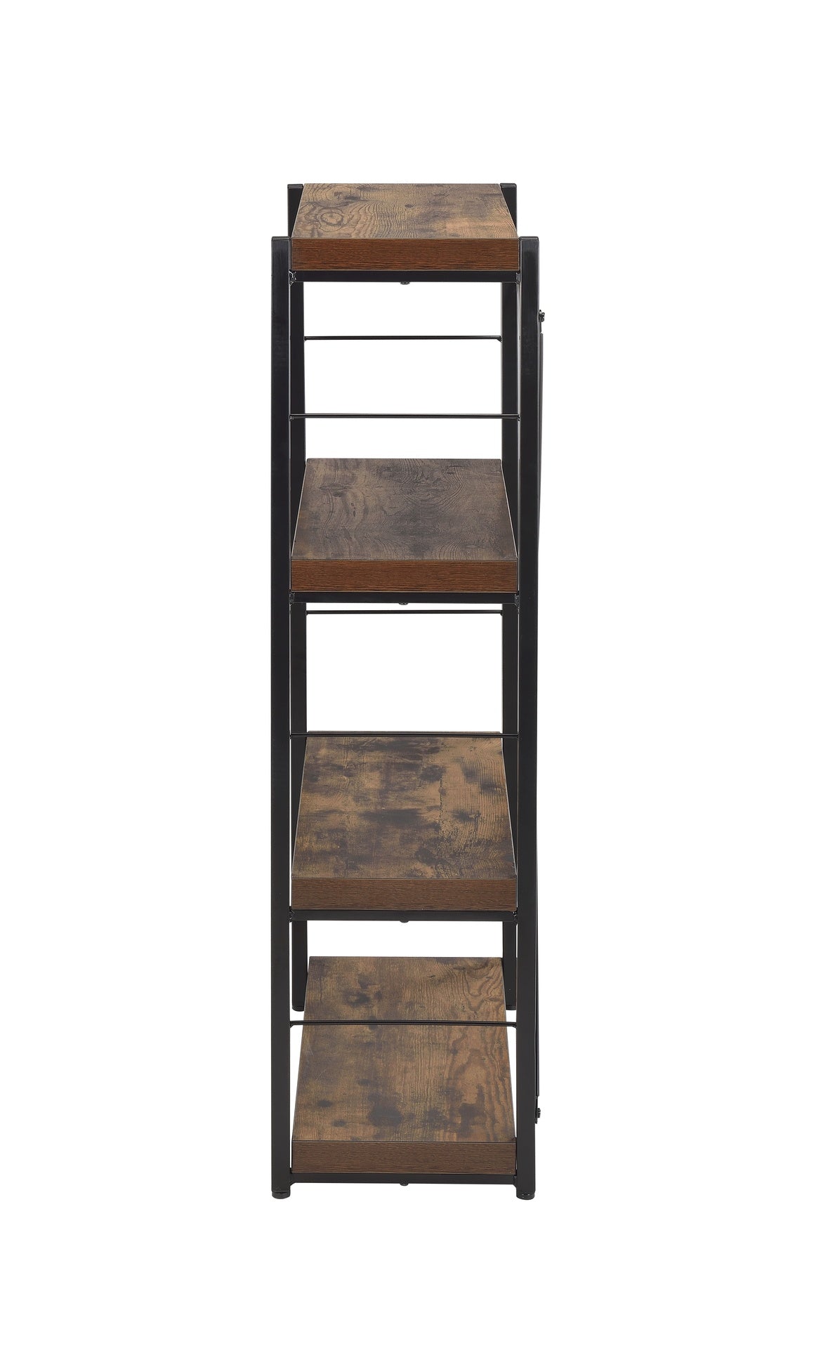 Bob Weathered Oak & Black Finish Bookshelf
