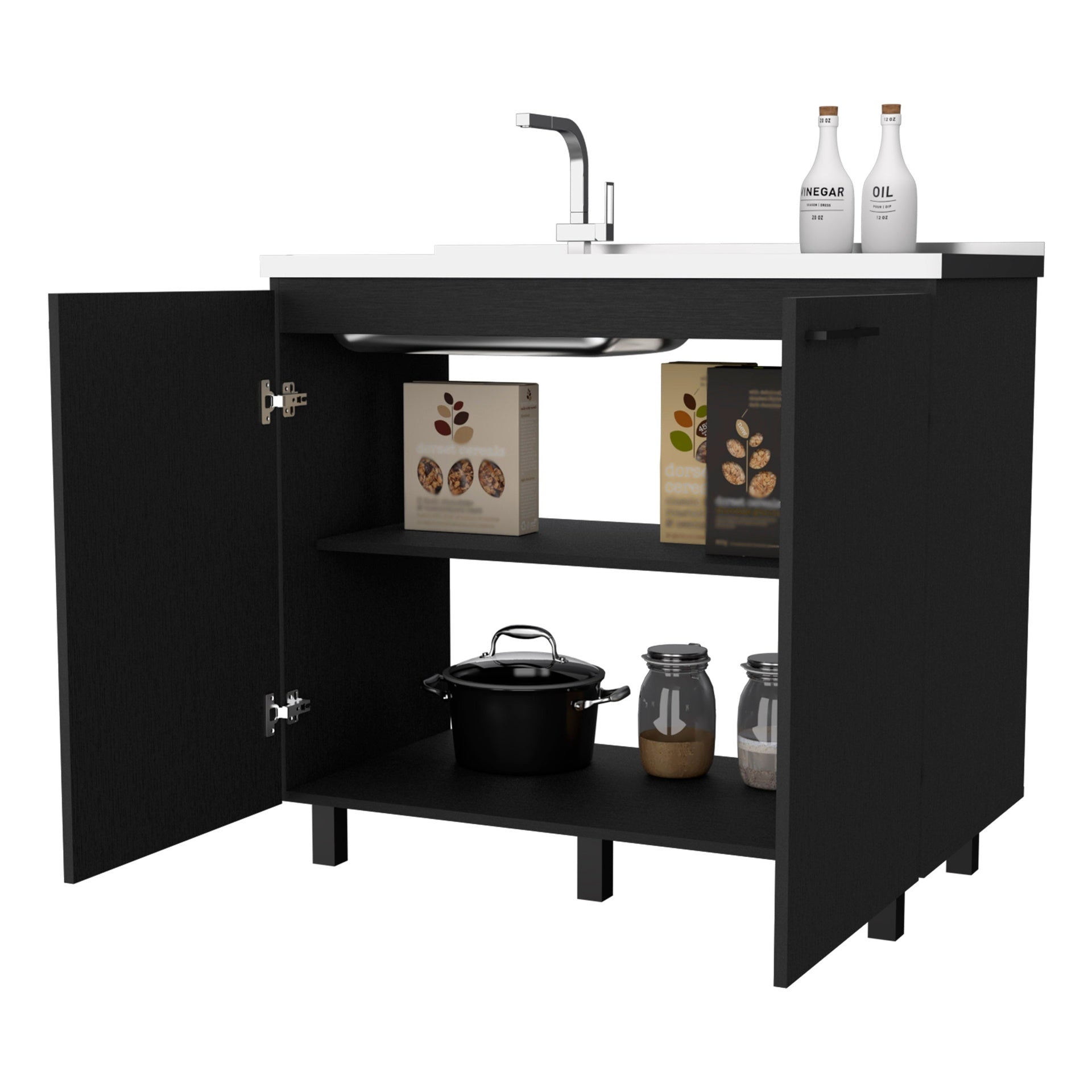 Wenge 2 Utility Sink and Cabinet