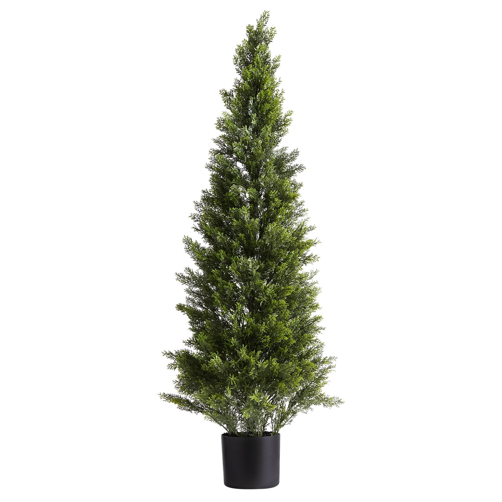 Artificial Topiary Cedar Trees, 48 inch 2 Set Faux Pine Shrubs Plants, Fake Silk Tree Look Real, Easy Assembly for Decor Front Porch Outdoor Patio Garden Balcony Backyard Indoor Office