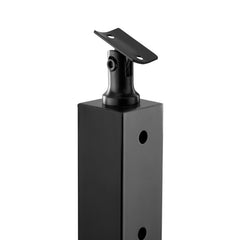 4-Pack Cable Railing Post, 36x2x2 In Horizontal-Hole Deck Railing Post with Pre-Drilled Holes, Stainless Steel Cable Rail Post with Horizontal and Curved Bracket, Black, 4JZLGZXHS914MY65M001V0