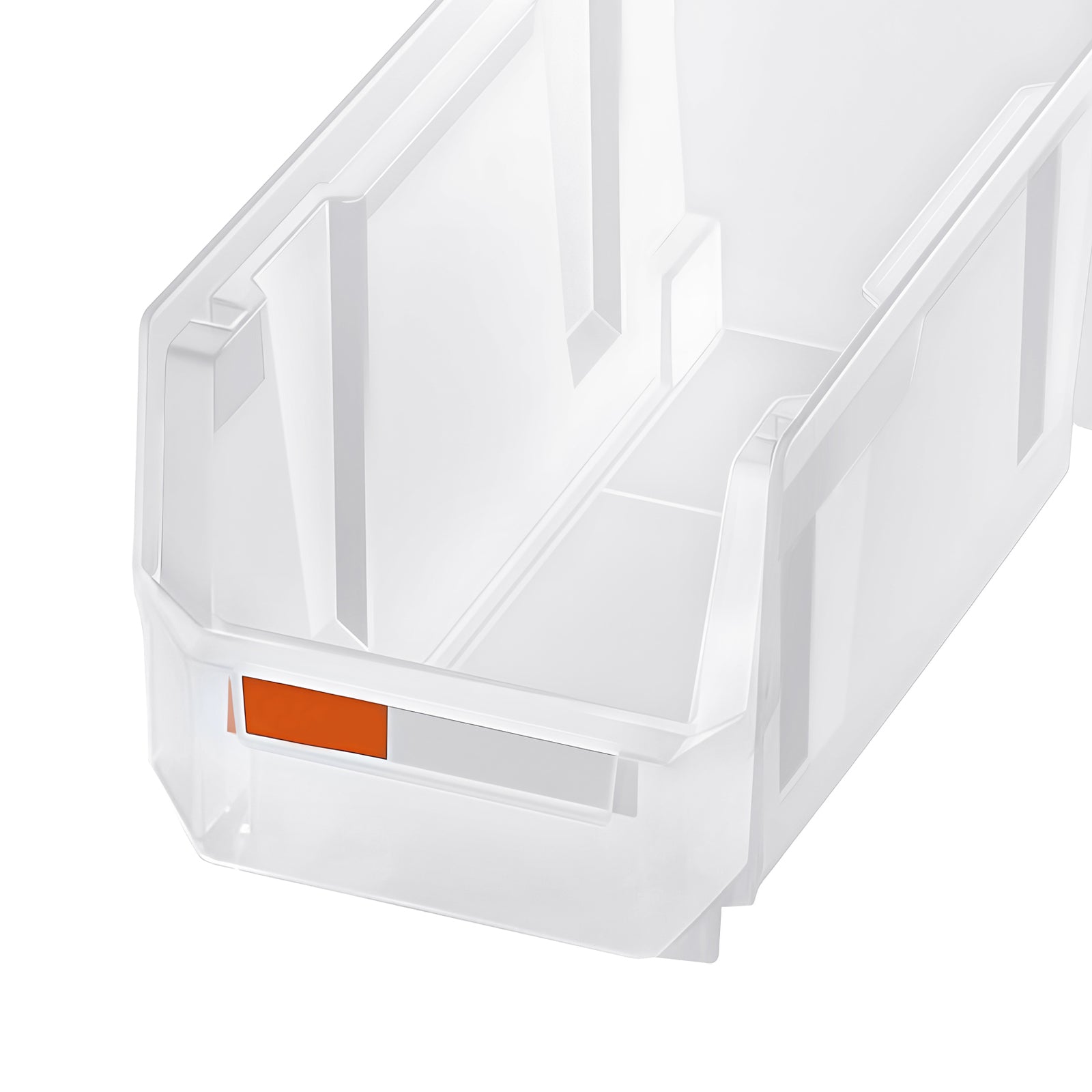 Plastic Stackable Storage Bins, 10.9 x 5.5 x 5.1 inch (8 Pack), Plastic Containers for Organizing & Storage Bins for Closet, Garage, Small Parts, Office Supplies, Other Accessories, Transparent