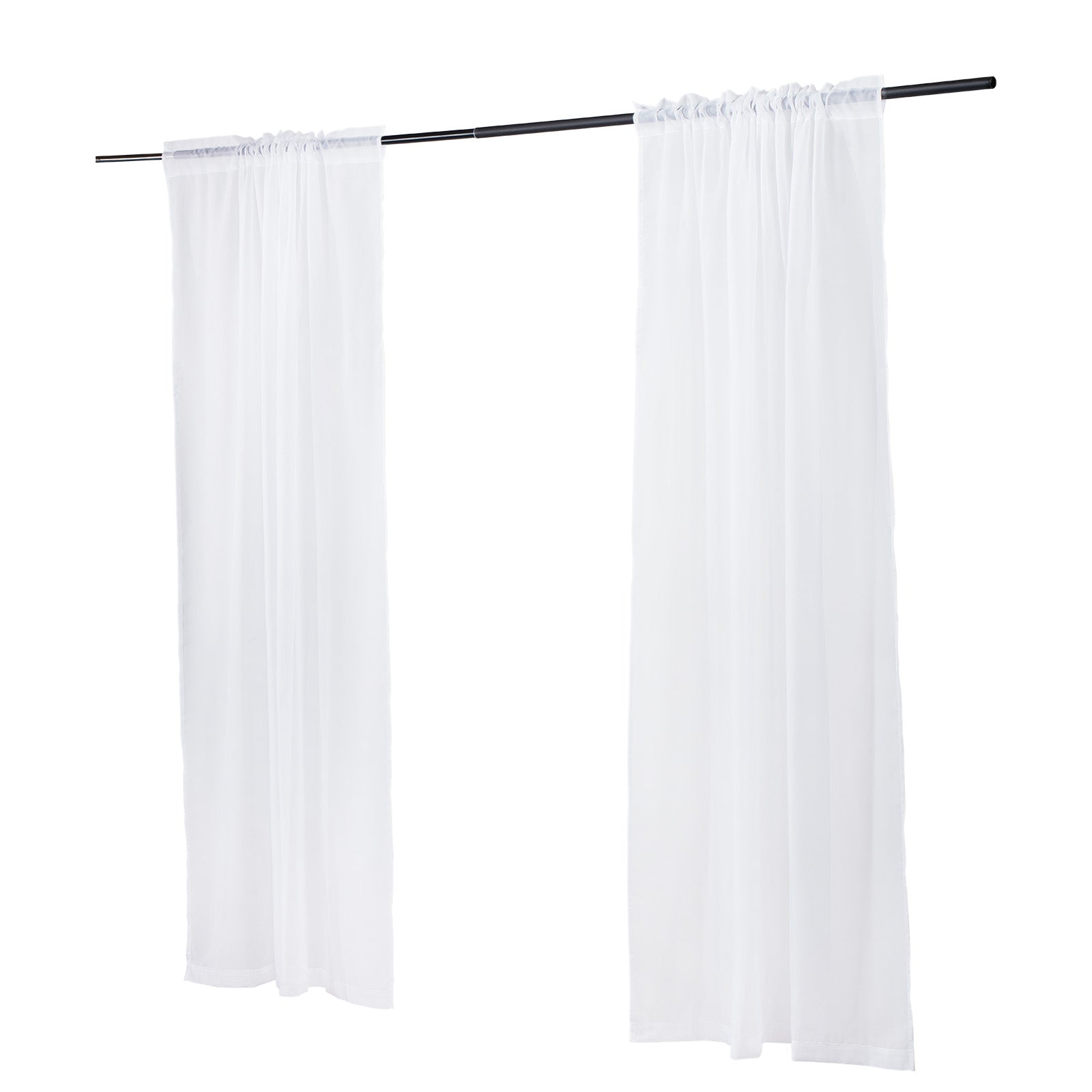 Sheer Curtains 52 W x 84 L inches 2 Panels Window Drapes Rod Pocket Polyester