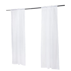 Sheer Curtains 52 W x 84 L inches 2 Panels Window Drapes Rod Pocket Polyester