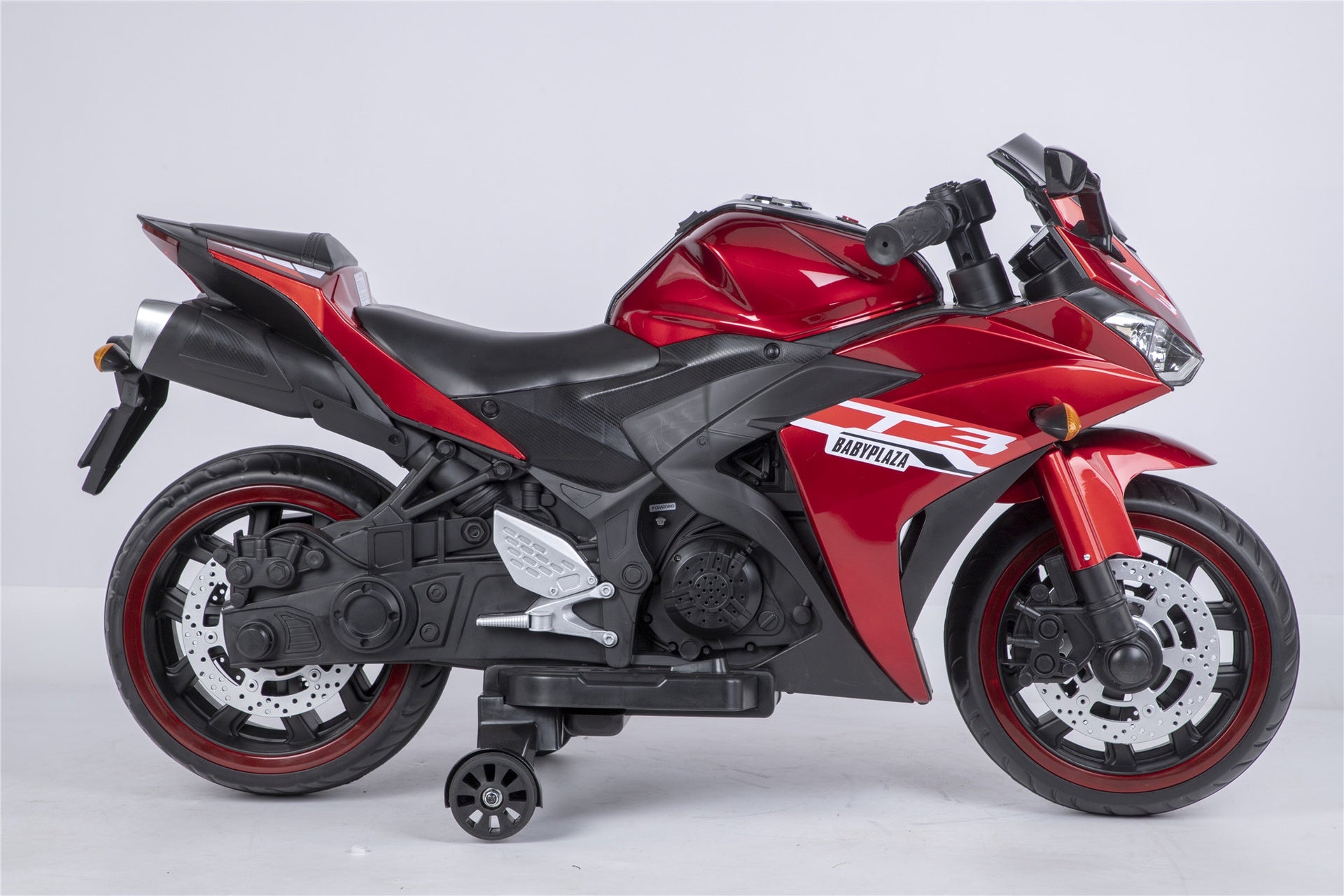 Kids Motorcycle 12 V Motorcycle For Kids 3-8 Years Boys Girls,Kids Motorcycle Ride On Toy With Training  Wheels/Manual Throttle/ Drive By Hand /Lighting  Wheels