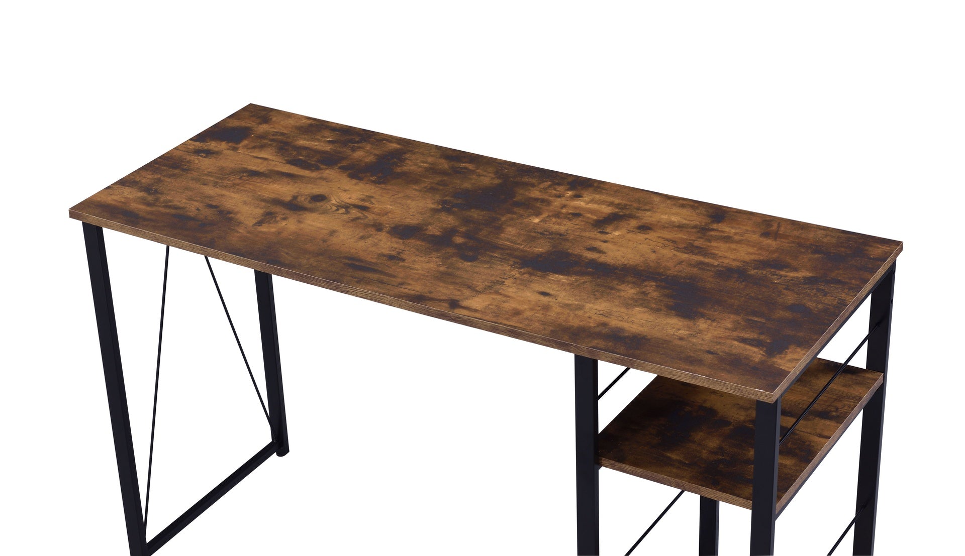 Vadna Weathered Oak & Black Finish Writing Desk