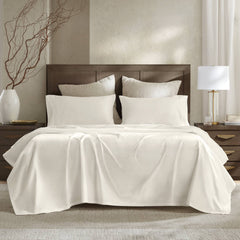 4 Pieces King Sateen Sheet Set,Ivory