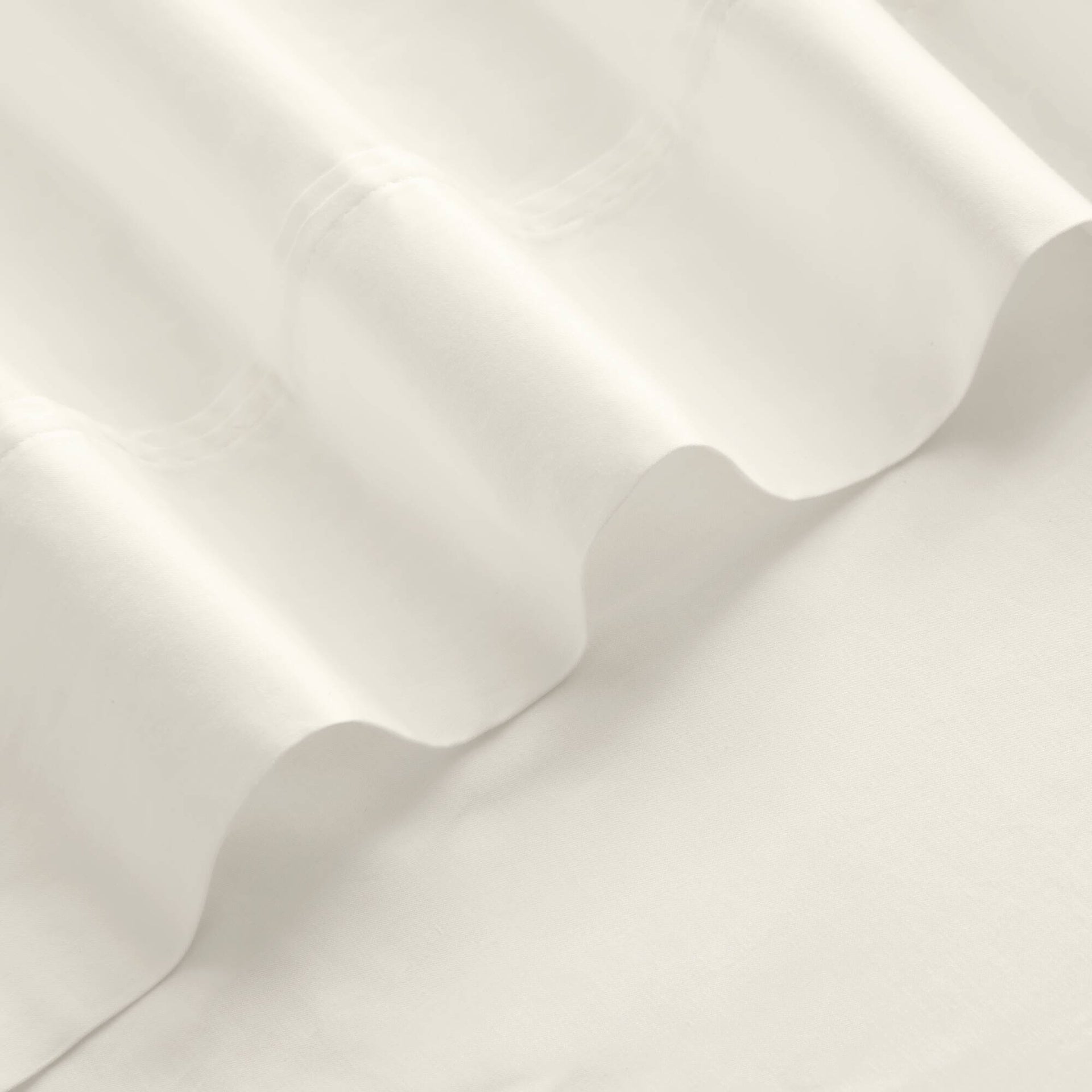 4 Pieces King Sateen Sheet Set,Ivory
