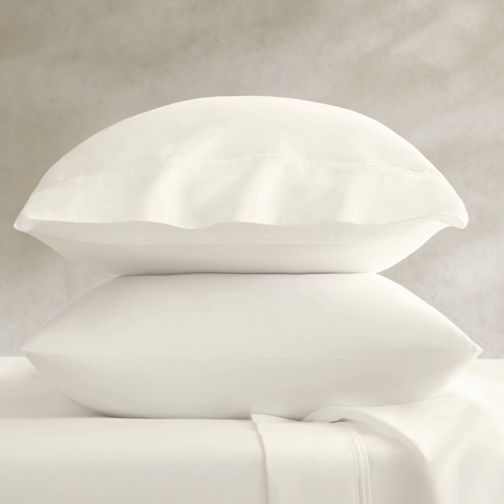4 Pieces King Sateen Sheet Set,Ivory