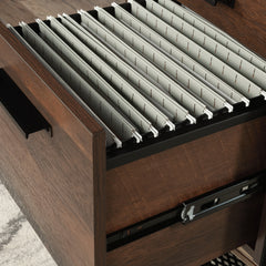 Pedestal File Cabinet with Large Drawers, Antique Dark Oak finish