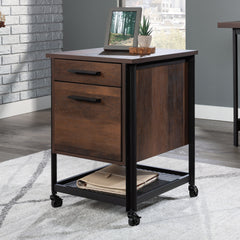 Pedestal File Cabinet with Large Drawers, Antique Dark Oak finish