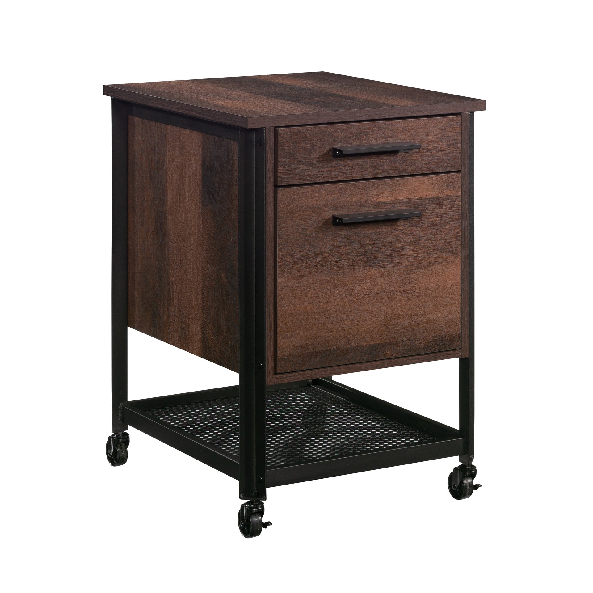 Pedestal File Cabinet with Large Drawers, Antique Dark Oak finish