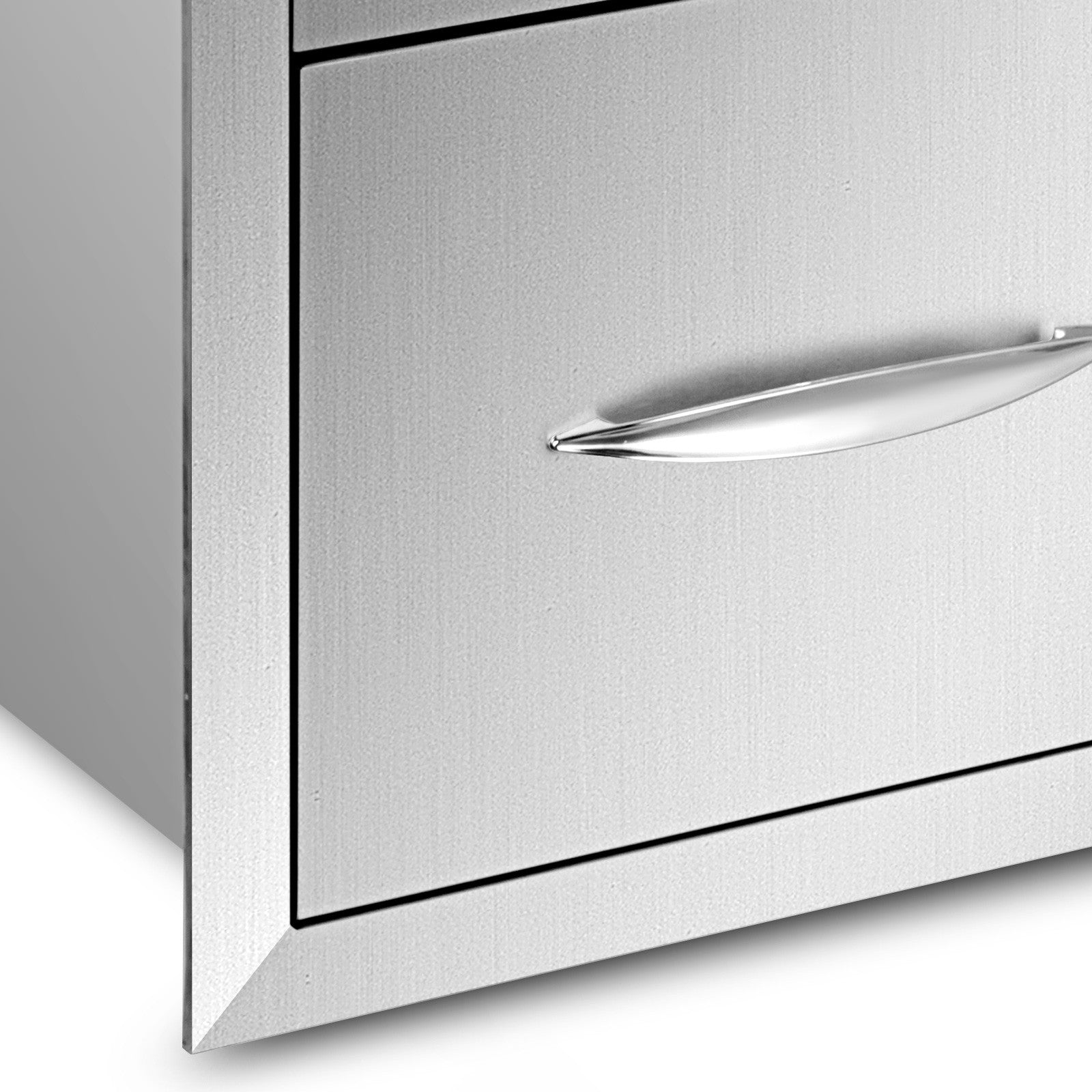Outdoor Kitchen Door Drawer Combo 29.5" W x 22.6" H x 21.7''D, Access Door/Triple Drawers with Propane Drawer and Adjustable Garbage Ring, Perfect for BBQ Island Patio Grill Station