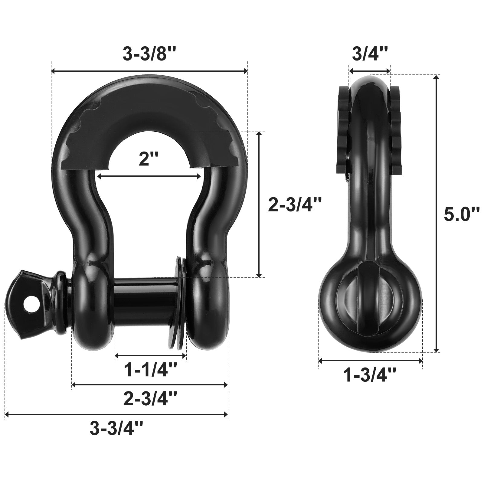 Off-Road Recovery Kit, 3" x 30', Heavy Duty Winch Recovery Kit with 30000 lbs Tow Straps, 44092 lbs D-Ring Shackles, Shackle Receiver, Snatch Block Pulley, Gloves, Storage Bag for ATV Jeep Truck