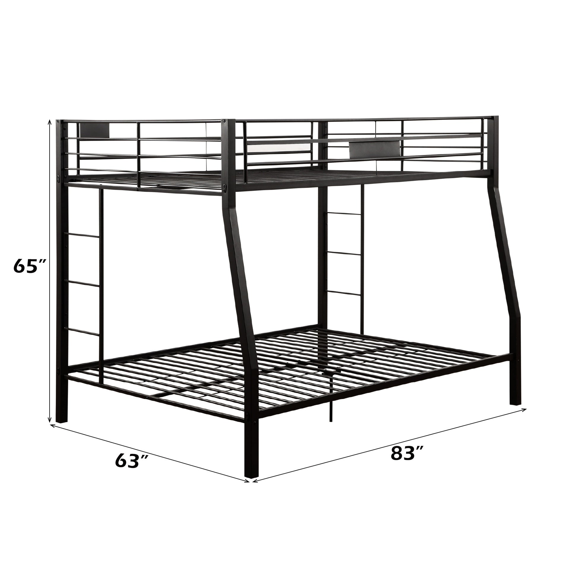 Limbra Sandy Black Finish Full XL/Queen Bunk Bed