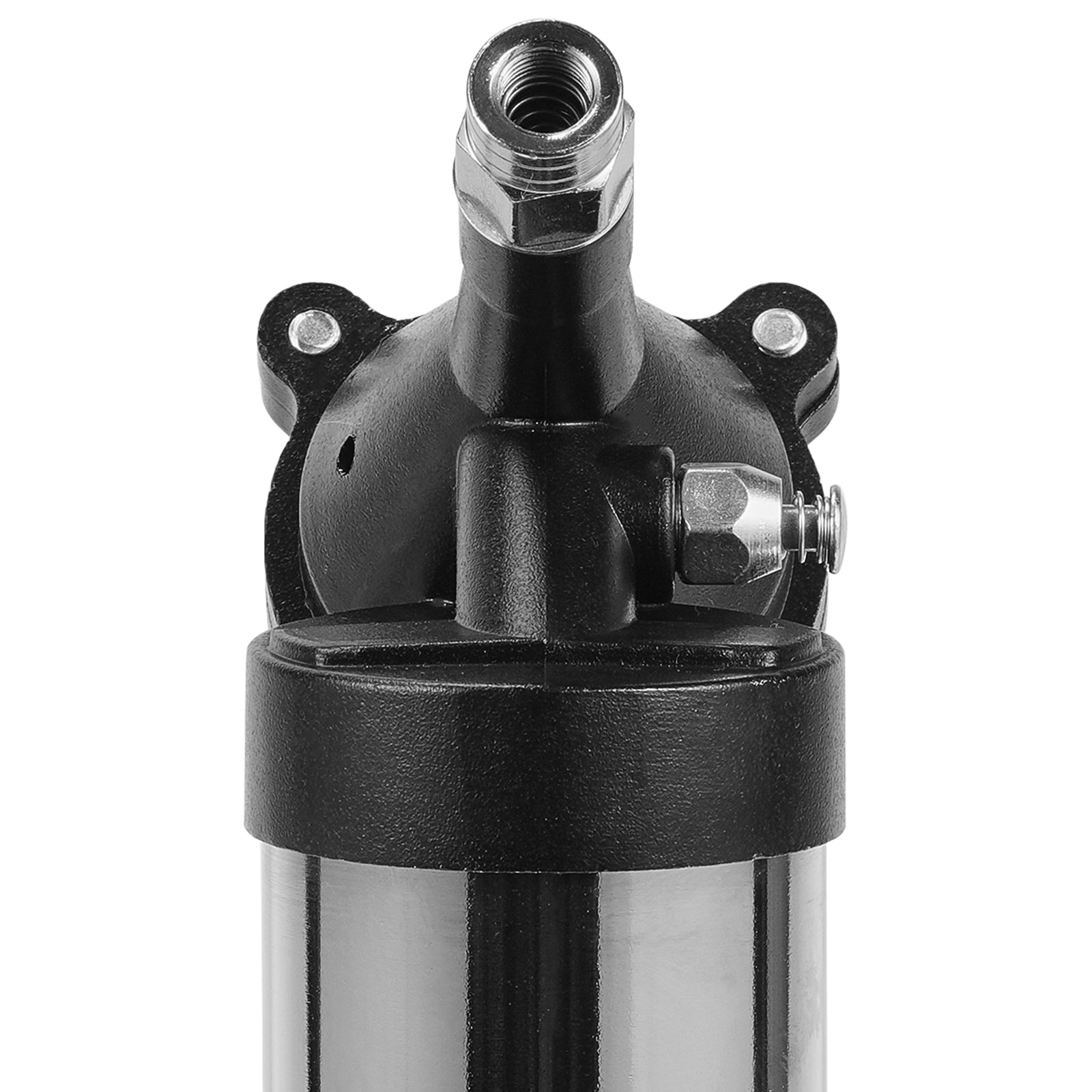 Air Operated Grease Gun, 6000PSI, 14 OZ/400 CC Capacity Heavy Duty Pneumatic Grease Gun, with 18.5 Inch Flexible Hose, 1 Black Flat Coupler Pointed Coupler Bent Metal Pipe Locking Clamp Coupler