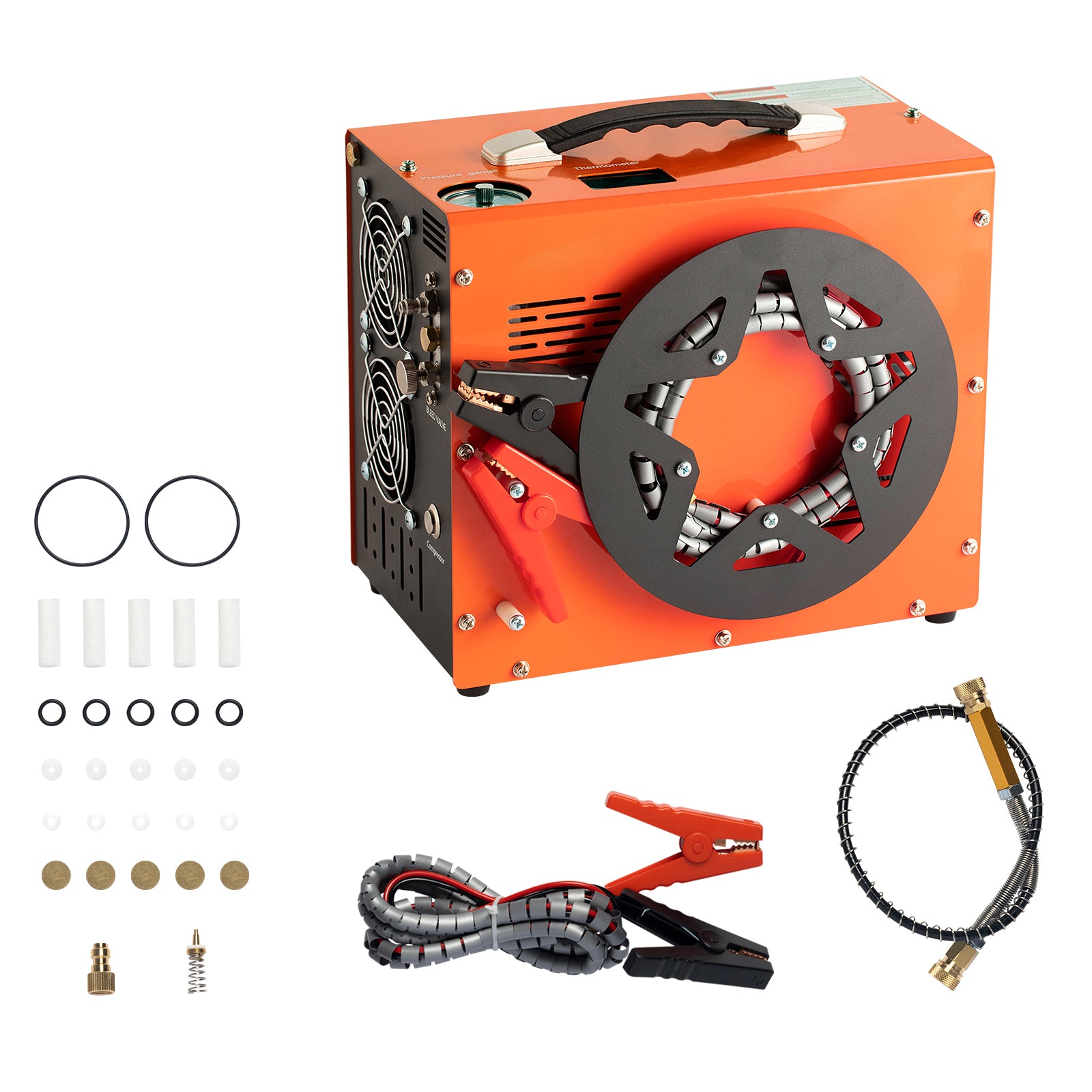 PCP Air Compressor, 4500PSI/30Mpa Portable PCP Compressor with Built-in Power Converter, Auto-Stop | DC12V/AC120V | Oil & Water-Free Compressor Pump