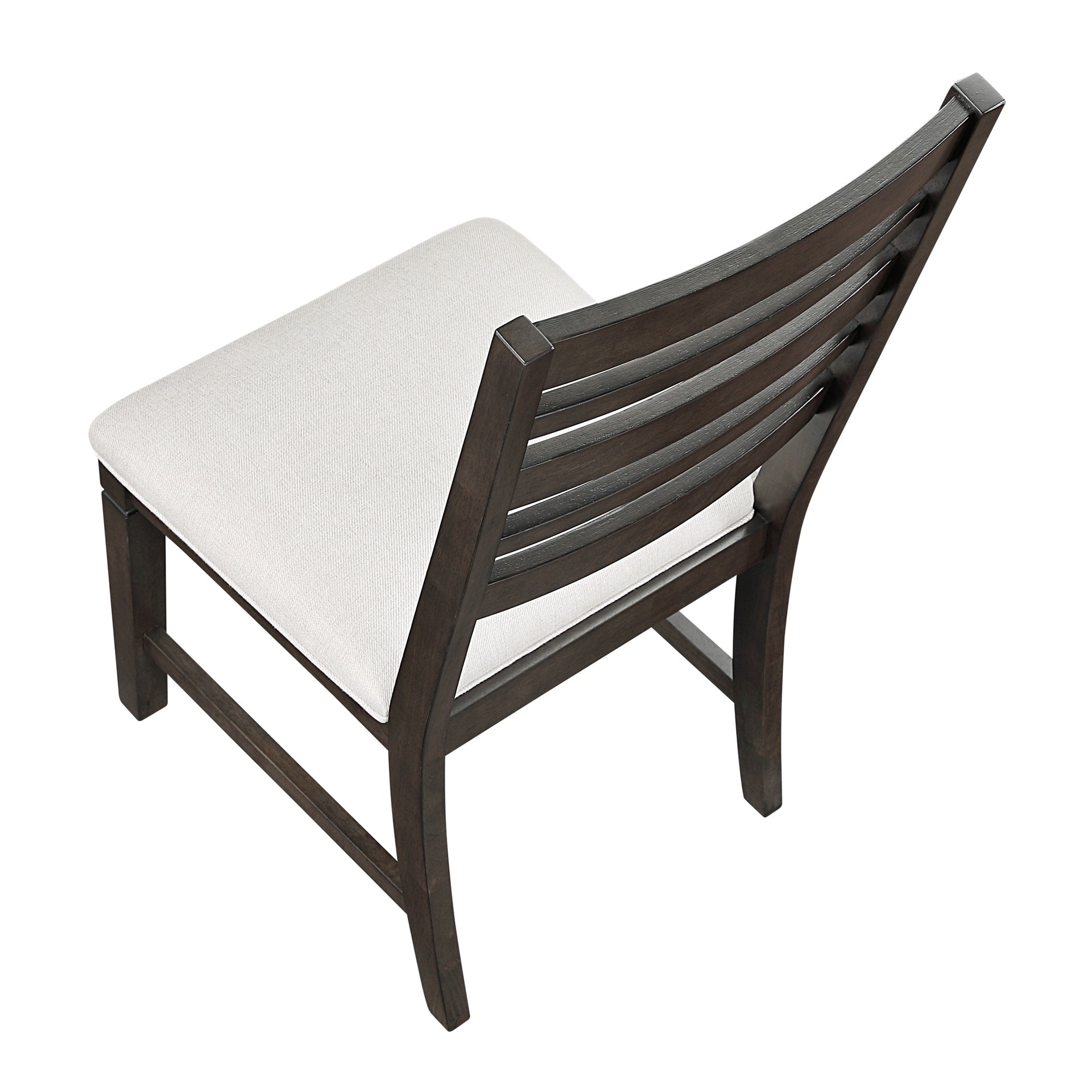 Classic Style Dark Espresso Finish Side Chairs Set of 2pc, Upholstery Seat Wooden Dining Furniture