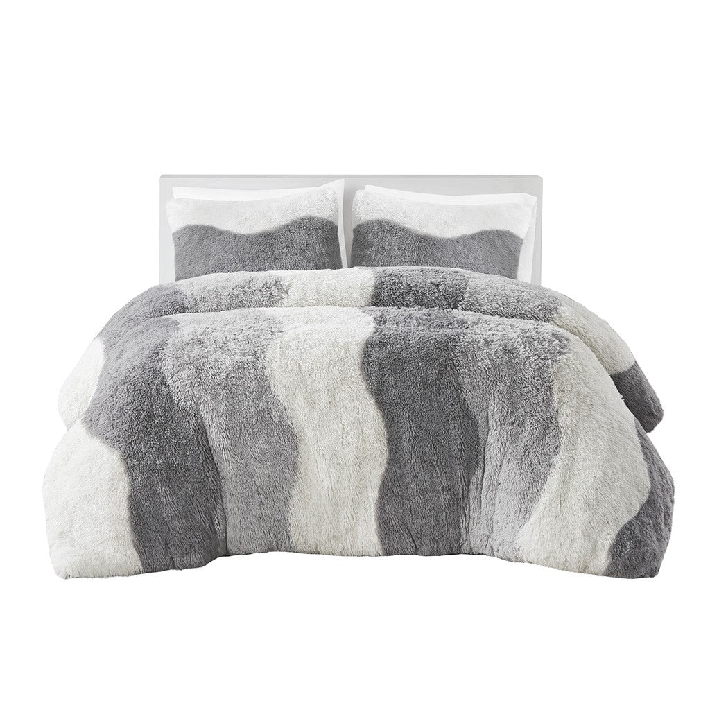 Twin/Twin XL Ombre Shaggy Faux Fur Comforter Set
